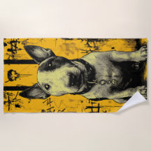 Arte Grunge do Crânio do Bull Terrier