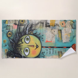 Toalha De Praia ArtLady 17 Encantada e angustiada