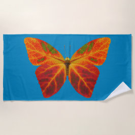 Toalha De Praia Aspen Leaf Butterfly 2