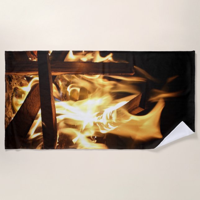 Toalha De Praia Através das chamas (Frente)