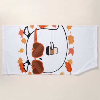 Toalha De Praia Autumn Vibes Cute Ghost Classic T-Shirt