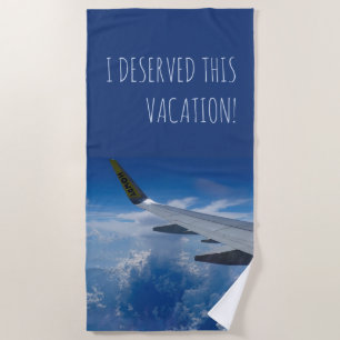 Toalha De Praia Avião acima das nuvens (customizáveis)
