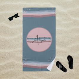 Toalha De Praia Azul Ardeja Mágico Crepúsculo Personalizado 