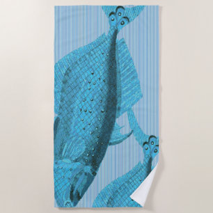 Toalha De Praia Azul Costeiro Amalfi - XL Euro Tamanho 70" x 35"