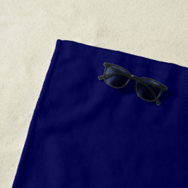 Toalha De Praia Azul Marinho Cor Sólida Personalize