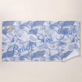 Toalha De Praia Azul Moderno