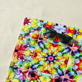 Toalha De Praia Azulejos do Mediterrâneo, Azulejos de Tinta Álcool