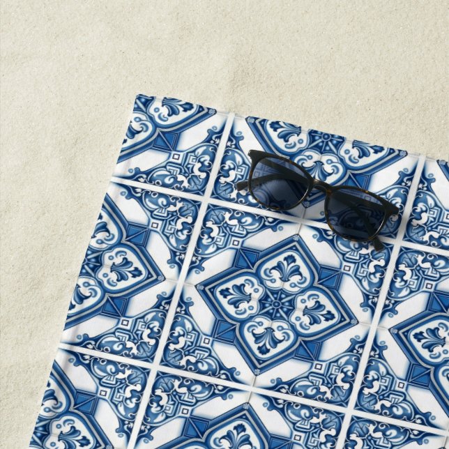 Toalha De Praia Azulejos do Mediterrâneo, Portugal, Azulejo, Majol (In Situ)