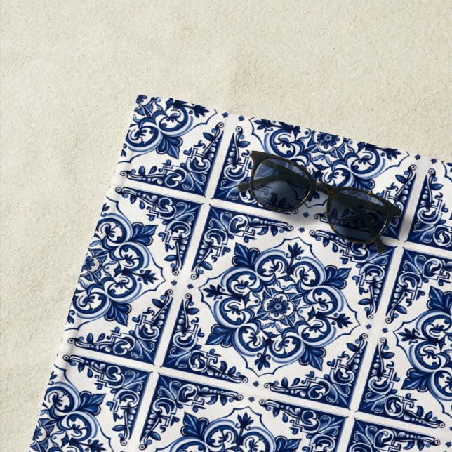 Toalha De Praia Azulejos do Mediterrâneo, Portugal, Azulejo, Majol (In Situ)