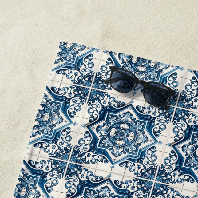 Toalha De Praia Azulejos do Mediterrâneo, Portugal, Azulejo, Majol (In Situ)