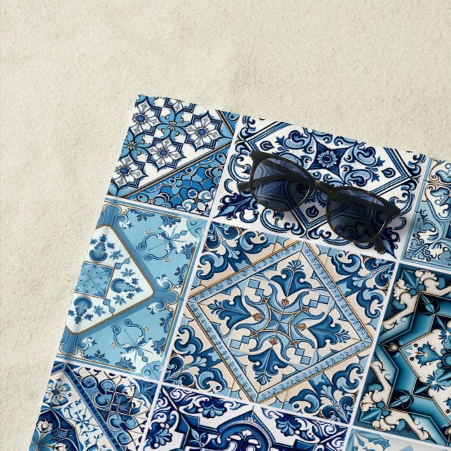 Toalha De Praia Azulejos do Mediterrâneo, Portugal, Azulejo, Majol (In Situ)