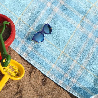 Toalha De Praia Baby Blue Scottish Xadrez