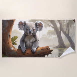 Toalha De Praia Baby Koala por um Pond