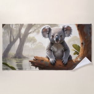 Toalha De Praia Baby Koala por um Pond