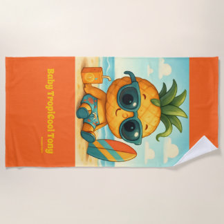 Toalha De Praia Baby TropiCool Tony - Pineapple Empire  Beach Towe