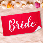 Toalha De Praia Bachelorette Bride Beach Towel Personalizado<br><div class="desc">Presente personalizado da Bachelorette Beach Towel para noiva.</div>