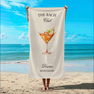 Toalha De Praia Bachelorette de Coquetel do Bach Club