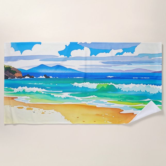 Toalha De Praia baía (Frente)