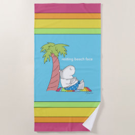 Toalha De Praia BAIXO PRAIA APARECIDO Botão Belly Hippo Boynton