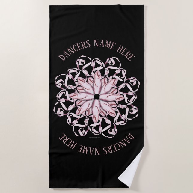 Toalha De Praia Balé Pattern Beach Towel (Frente)