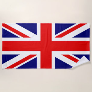 Toalha De Praia Bandeira britânica design com nome