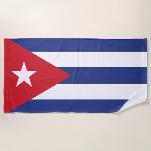 Toalha De Praia Bandeira Cuba (Frente)
