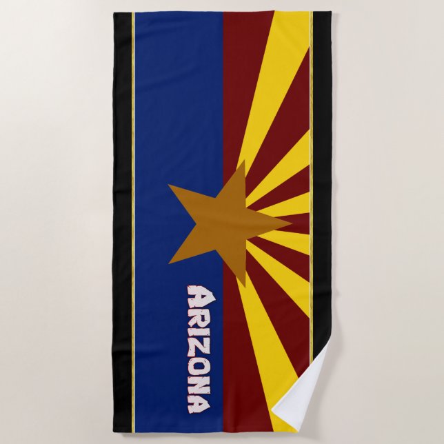 Toalha De Praia Bandeira da arizona (Frente)