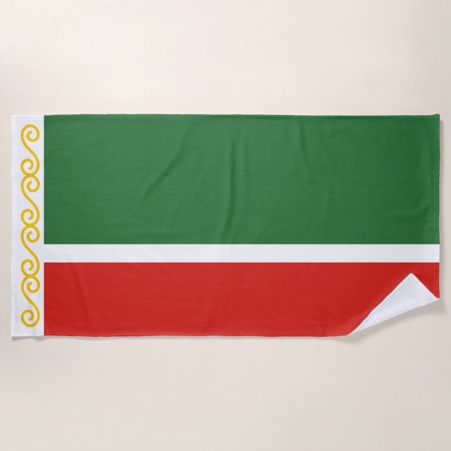 Toalha De Praia Bandeira da Chechênia (Frente)