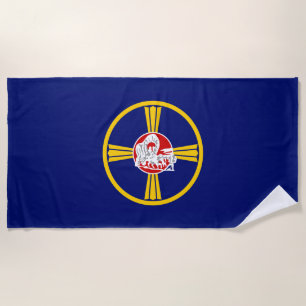 Toalha De Praia Bandeira da Cidade de Omaha (Nebraska)