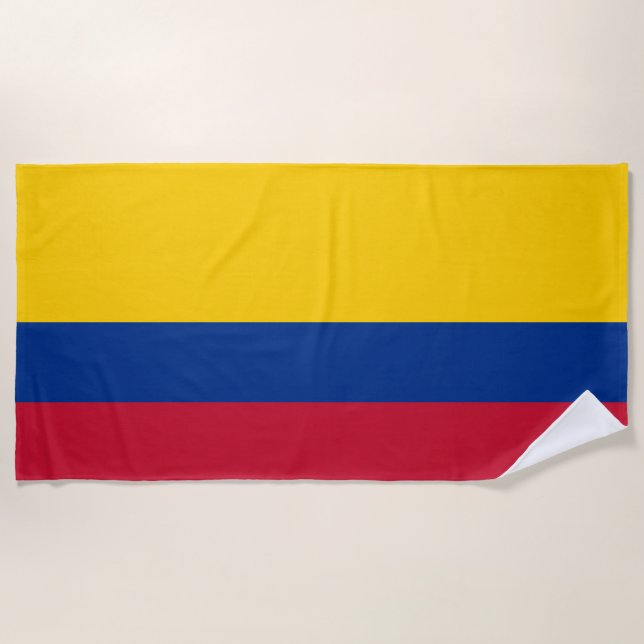 Toalha De Praia Bandeira da Colômbia (Frente)