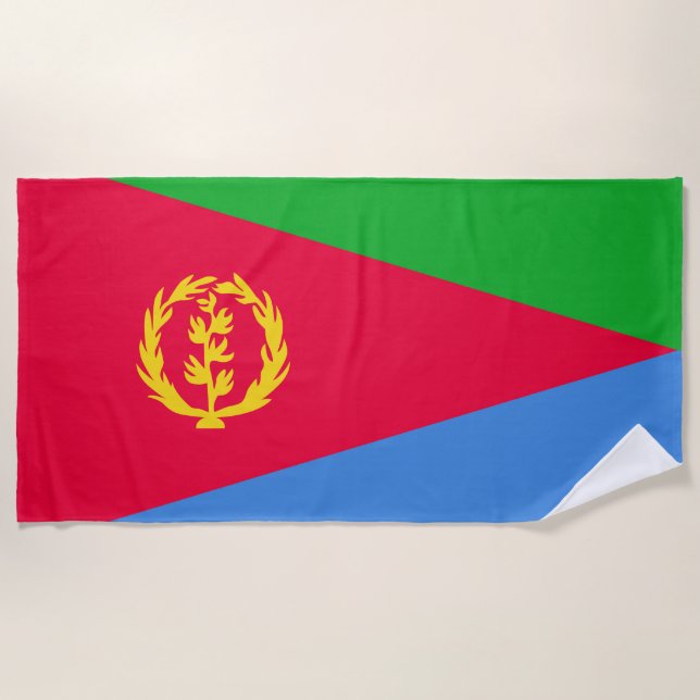Toalha De Praia Bandeira da Eritreia (Frente)