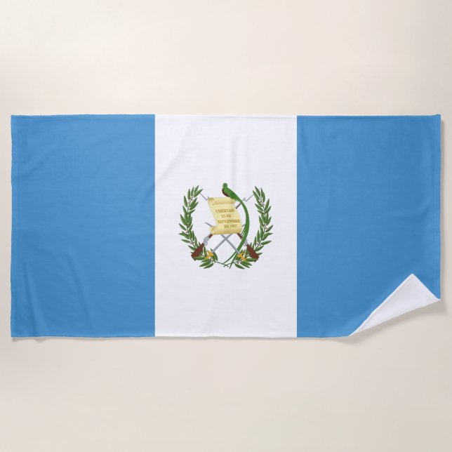 Toalha De Praia Bandeira da Guatemala (Frente)