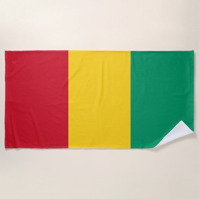 Toalha De Praia bandeira da Guiné (Frente)