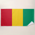Toalha De Praia Bandeira da Guiné<br><div class="desc">Bandeira patriótica da Guiné.</div>