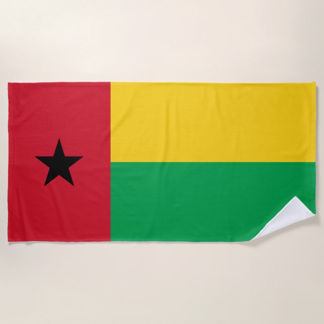 Toalha De Praia Bandeira da Guiné-Bissau (Frente)
