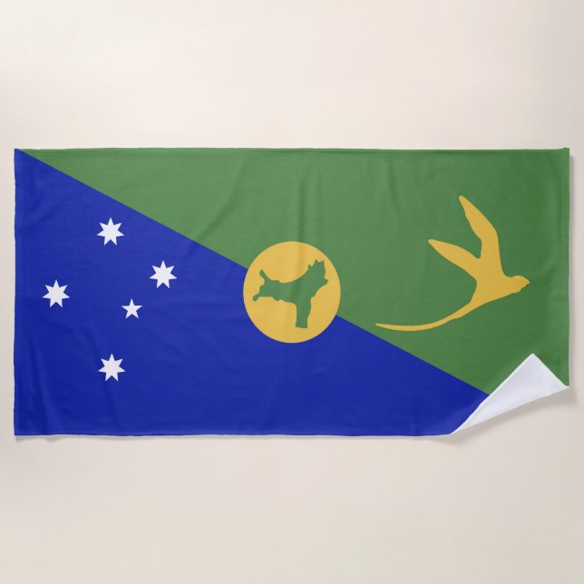 Toalha De Praia bandeira da Ilha do Natal (Frente)