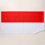Toalha De Praia Bandeira da Indonésia<br><div class="desc">Bandeira patriótica da Indonésia</div>