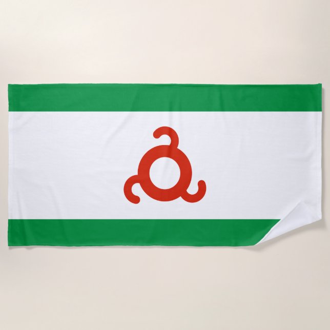 Toalha De Praia Bandeira da Inguchétia (Frente)