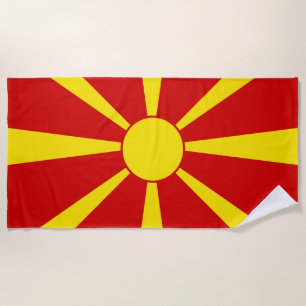 Toalha De Praia Bandeira da Macedônia do Norte