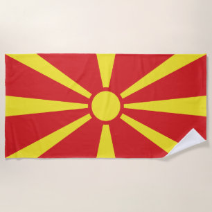 Toalha De Praia Bandeira da Macedônia do Norte