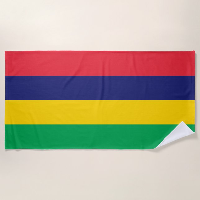 Toalha De Praia Bandeira da Maurícia (Frente)