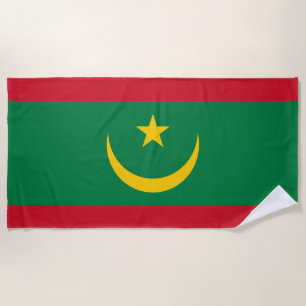 Toalha De Praia Bandeira da Mauritânia