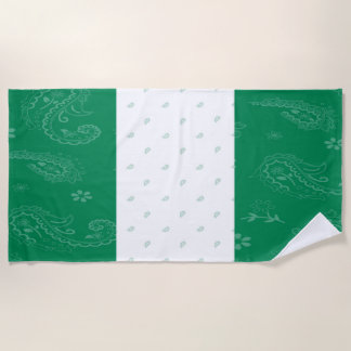 Toalha De Praia Bandeira da Nigéria Beach Towel
