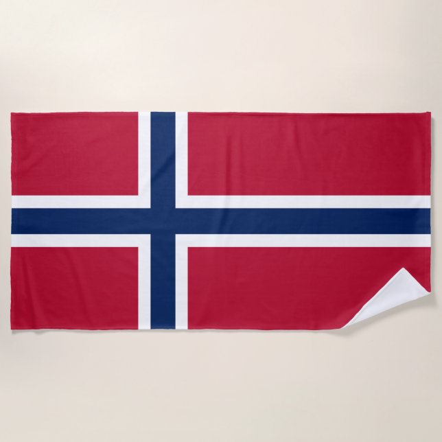 Toalha De Praia Bandeira da Noruega (Frente)