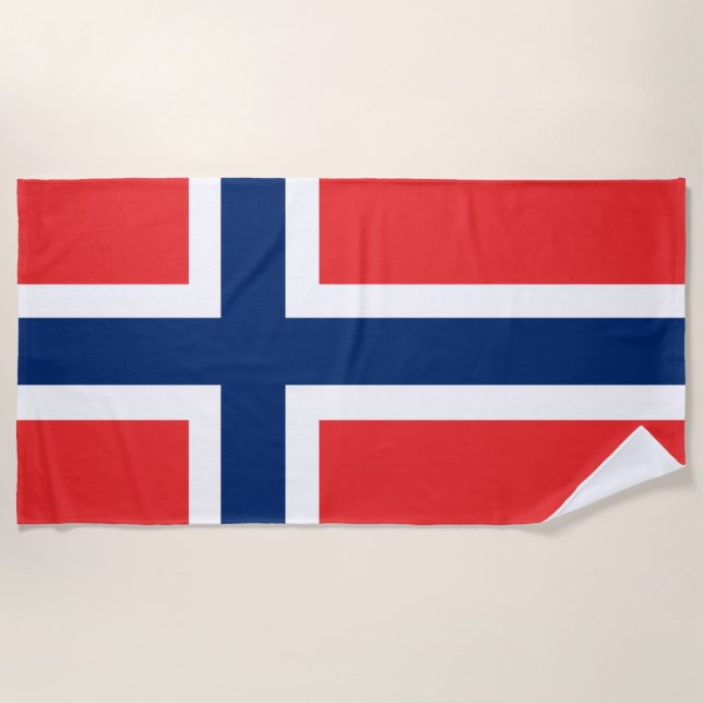 Toalha De Praia Bandeira da Noruega (Frente)