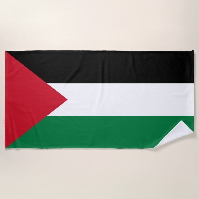 Toalha De Praia Bandeira da Palestina (Frente)