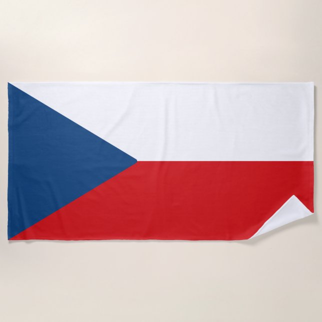 Toalha De Praia Bandeira da República Checa (Frente)
