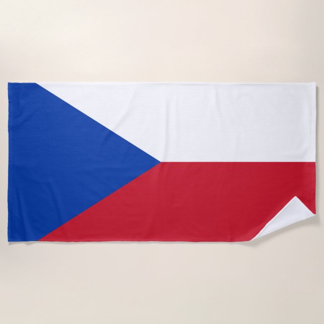 Toalha De Praia Bandeira da República Checa (Frente)