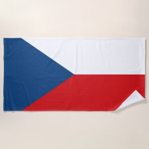 Toalha De Praia Bandeira da República Checa Beach Towel