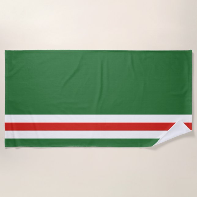 Toalha De Praia Bandeira da República Chechena de Ichkeria (Frente)